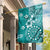 Cook Islands Garden Flag Teal Hibiscus And Stars