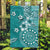 Cook Islands Garden Flag Teal Hibiscus And Stars