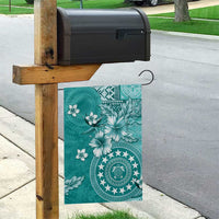 Cook Islands Garden Flag Teal Hibiscus And Stars LT05 - Polynesian Pride