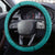 Cook Islands Steering Wheel Cover Teal Hibiscus And Stars