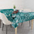 Cook Islands Tablecloth Teal Hibiscus And Stars