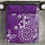 Cook Islands Bedding Set Purple Hibiscus And Stars