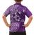 Cook Islands Family Matching Long Sleeve Bodycon Dress and Hawaiian Shirt Purple Hibiscus And Stars