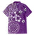 Cook Islands Family Matching Long Sleeve Bodycon Dress and Hawaiian Shirt Purple Hibiscus And Stars