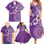 Cook Islands Family Matching Summer Maxi Dress and Hawaiian Shirt Purple Hibiscus And Stars