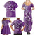 Cook Islands Family Matching Summer Maxi Dress and Hawaiian Shirt Purple Hibiscus And Stars