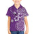 Cook Islands Family Matching Summer Maxi Dress and Hawaiian Shirt Purple Hibiscus And Stars