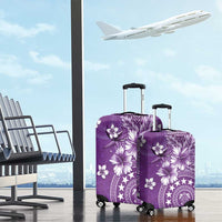 Cook Islands Luggage Cover Purple Hibiscus And Stars LT05 - Polynesian Pride