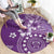 Cook Islands Round Carpet Purple Hibiscus And Stars