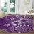 Cook Islands Round Carpet Purple Hibiscus And Stars