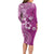 Cook Islands Family Matching Long Sleeve Bodycon Dress and Hawaiian Shirt Fandango Hibiscus And Stars