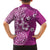 Cook Islands Family Matching Off Shoulder Short Dress and Hawaiian Shirt Fandango Hibiscus And Stars