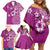 Cook Islands Family Matching Off Shoulder Short Dress and Hawaiian Shirt Fandango Hibiscus And Stars