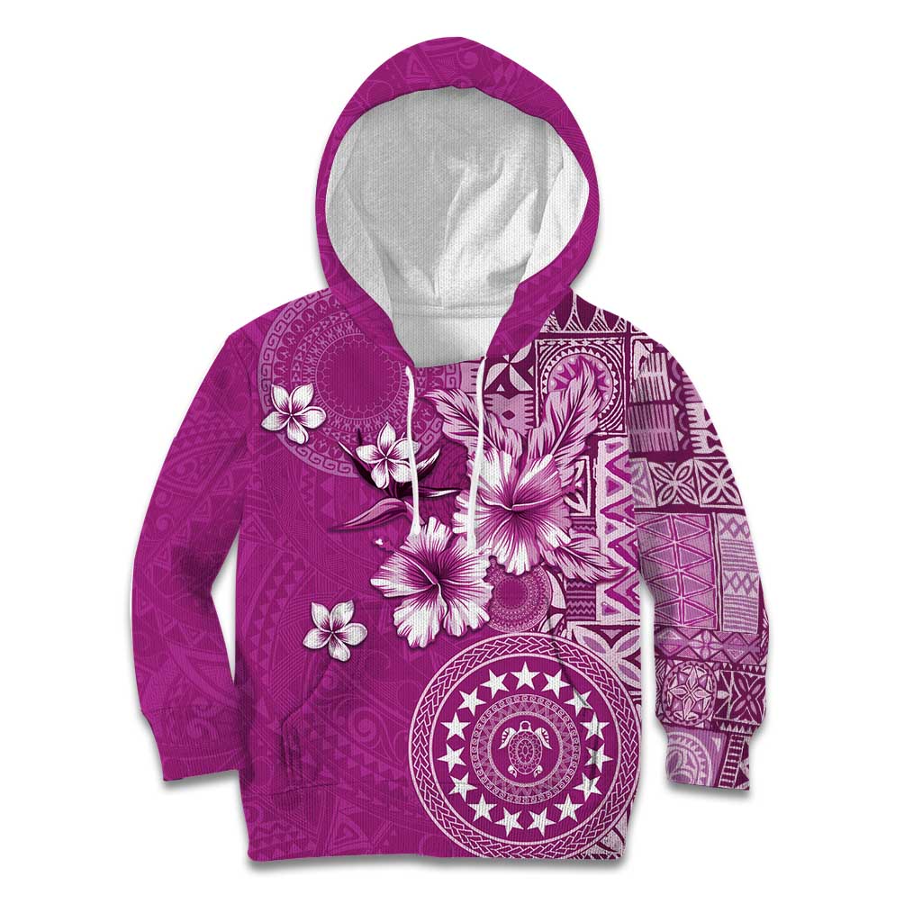 Cook Islands Kid Hoodie Fandango Hibiscus And Stars LT05 Hoodie Fandango - Polynesian Pride