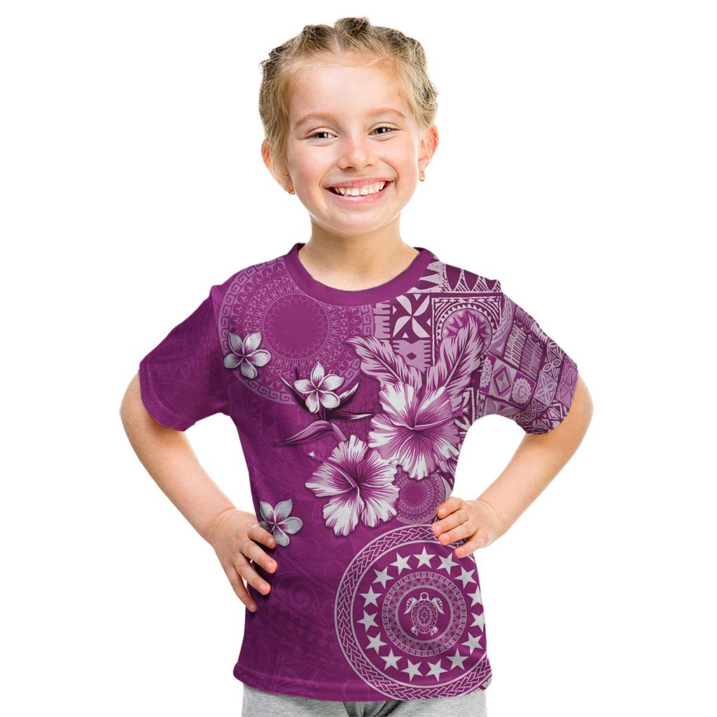 Cook Islands Kid T Shirt Fandango Hibiscus And Stars LT05 Fandango - Polynesian Pride