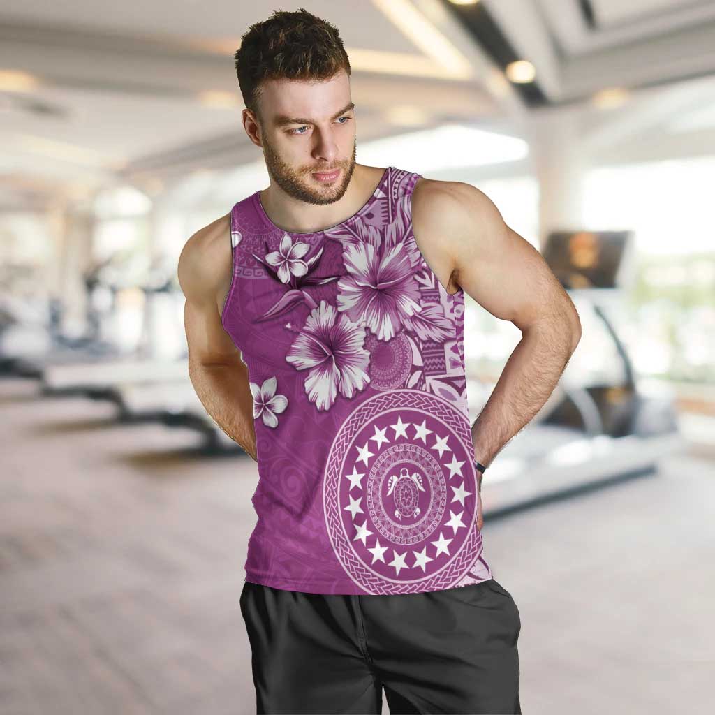 Cook Islands Men Tank Top Fandango Hibiscus And Stars LT05 Fandango - Polynesian Pride