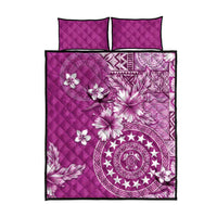 Cook Islands Quilt Bed Set Fandango Hibiscus And Stars LT05 - Polynesian Pride