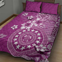 Cook Islands Quilt Bed Set Fandango Hibiscus And Stars LT05 - Polynesian Pride
