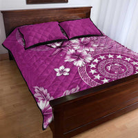 Cook Islands Quilt Bed Set Fandango Hibiscus And Stars LT05 - Polynesian Pride