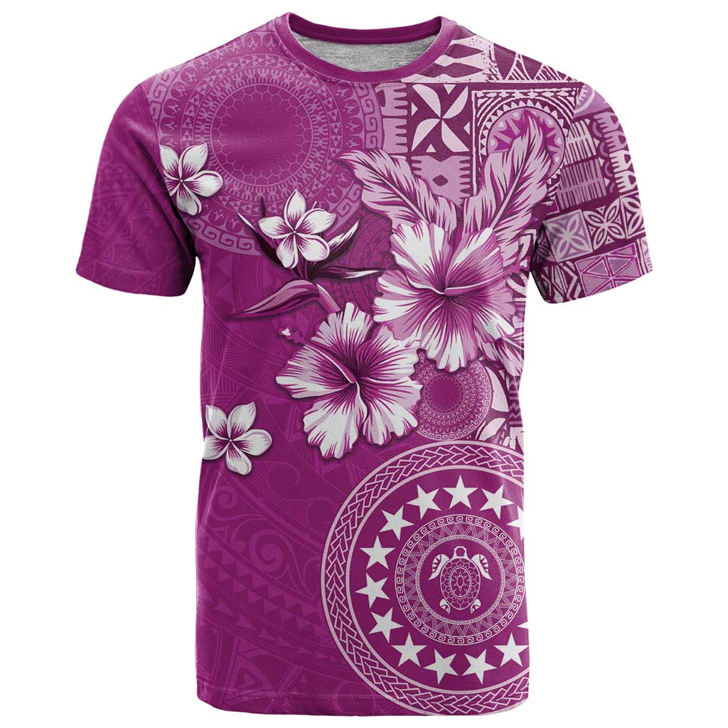 Cook Islands T Shirt Fandango Hibiscus And Stars LT05 Fandango - Polynesian Pride