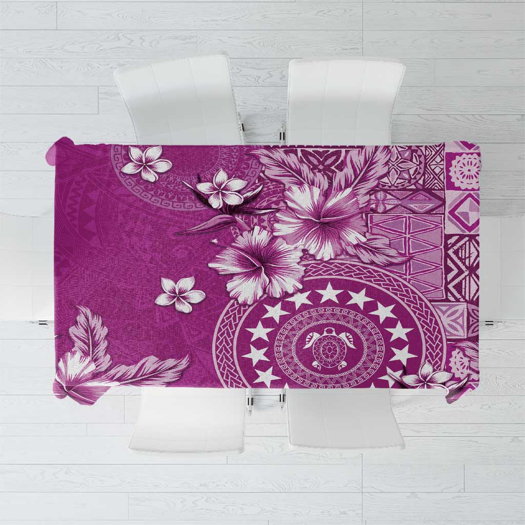 Cook Islands Tablecloth Fandango Hibiscus And Stars LT05 Fandango - Polynesian Pride
