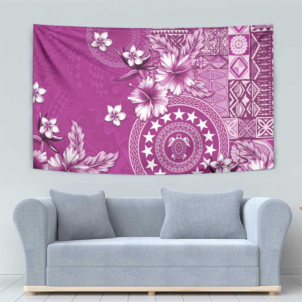 Cook Islands Tapestry Fandango Hibiscus And Stars LT05 - Polynesian Pride