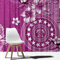 Cook Islands Window Curtain Fandango Hibiscus And Stars LT05 - Polynesian Pride