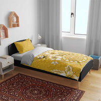 Cook Islands Bedding Set Yellow Hibiscus And Stars LT05 - Polynesian Pride