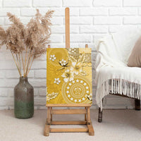 Cook Islands Canvas Wall Art Yellow Hibiscus And Stars LT05 - Polynesian Pride