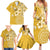 Cook Islands Family Matching Summer Maxi Dress and Hawaiian Shirt Yellow Hibiscus And Stars