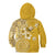 Cook Islands Kid Hoodie Yellow Hibiscus And Stars