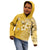 Cook Islands Kid Hoodie Yellow Hibiscus And Stars