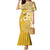 Cook Islands Mermaid Dress Yellow Hibiscus And Stars