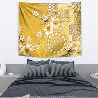 Cook Islands Tapestry Yellow Hibiscus And Stars LT05 - Polynesian Pride