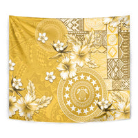 Cook Islands Tapestry Yellow Hibiscus And Stars LT05 - Polynesian Pride
