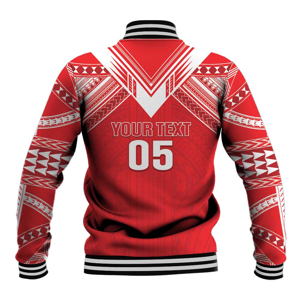 Custom Tahiti Football Baseball Jacket Coat Of Arms Polynesian Tribal Pattern LT05 - Polynesian Pride