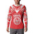 Custom Tahiti Football Button Sweatshirt Coat Of Arms Polynesian Tribal Pattern