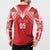 Custom Tahiti Football Button Sweatshirt Coat Of Arms Polynesian Tribal Pattern