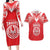 Custom Tahiti Football Couples Matching Long Sleeve Bodycon Dress and Hawaiian Shirt Coat Of Arms Polynesian Tribal Pattern