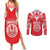 Custom Tahiti Football Couples Matching Summer Maxi Dress and Long Sleeve Button Shirt Coat Of Arms Polynesian Tribal Pattern