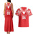 Custom Tahiti Football Couples Matching Tank Maxi Dress and Hawaiian Shirt Coat Of Arms Polynesian Tribal Pattern