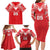 Custom Tahiti Football Family Matching Long Sleeve Bodycon Dress and Hawaiian Shirt Coat Of Arms Polynesian Tribal Pattern