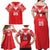 Custom Tahiti Football Family Matching Off Shoulder Maxi Dress and Hawaiian Shirt Coat Of Arms Polynesian Tribal Pattern