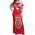 Custom Tahiti Football Off Shoulder Maxi Dress Coat Of Arms Polynesian Tribal Pattern