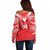 Custom Tahiti Football Off Shoulder Sweater Coat Of Arms Polynesian Tribal Pattern