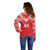 Custom Tahiti Football Off Shoulder Sweater Coat Of Arms Polynesian Tribal Pattern