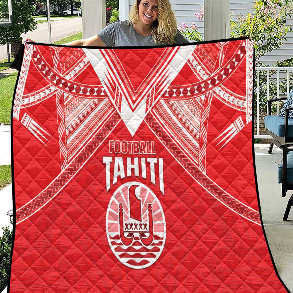 Tahiti Football Quilt Coat Of Arms Polynesian Tribal Pattern