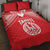 Tahiti Football Quilt Bed Set Coat Of Arms Polynesian Tribal Pattern