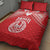 Tahiti Football Quilt Bed Set Coat Of Arms Polynesian Tribal Pattern