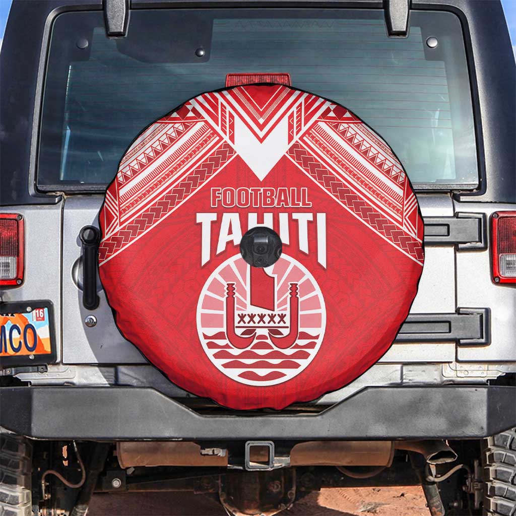 Tahiti Football Spare Tire Cover Coat Of Arms Polynesian Tribal Pattern